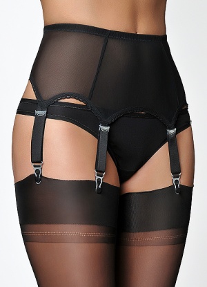 Nylon Dreams 6 Strap Power Mesh Suspender Belt